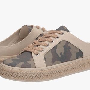 DV by Dolce Vita Green and Tan Sneakers with Camouflage Pattern